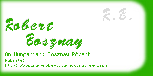 robert bosznay business card